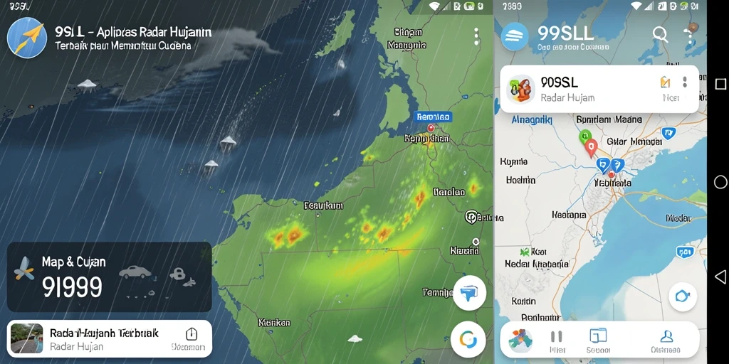 Tampilan antarmuka aplikasi Radar Hujan 99SLL yang informatif.
