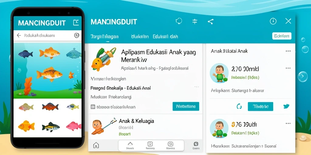 Antarmuka MANCINGDUIT yang ramah anak dan edukatif.