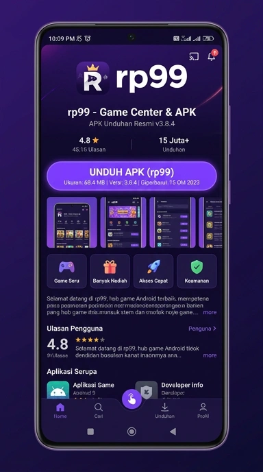 Tampilan halaman APK rp99