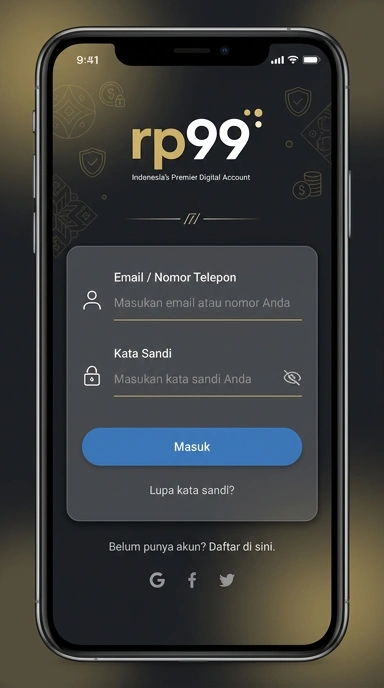 Tampilan halaman login rp99